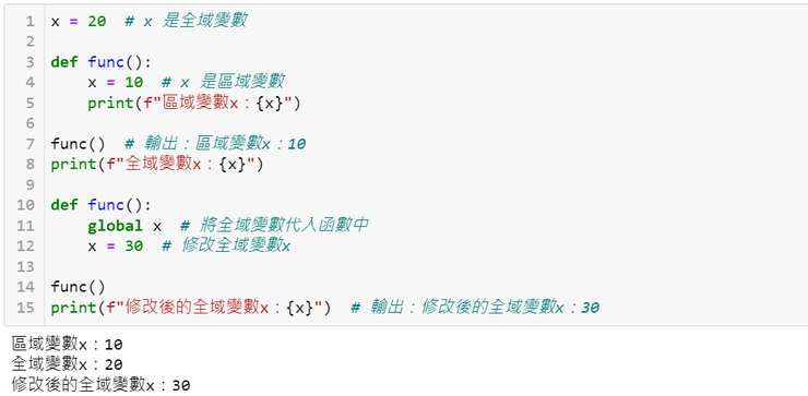 區域與全域變數