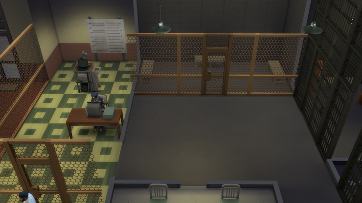 有網的地方是監獄。看管犯人也是警察的工作。